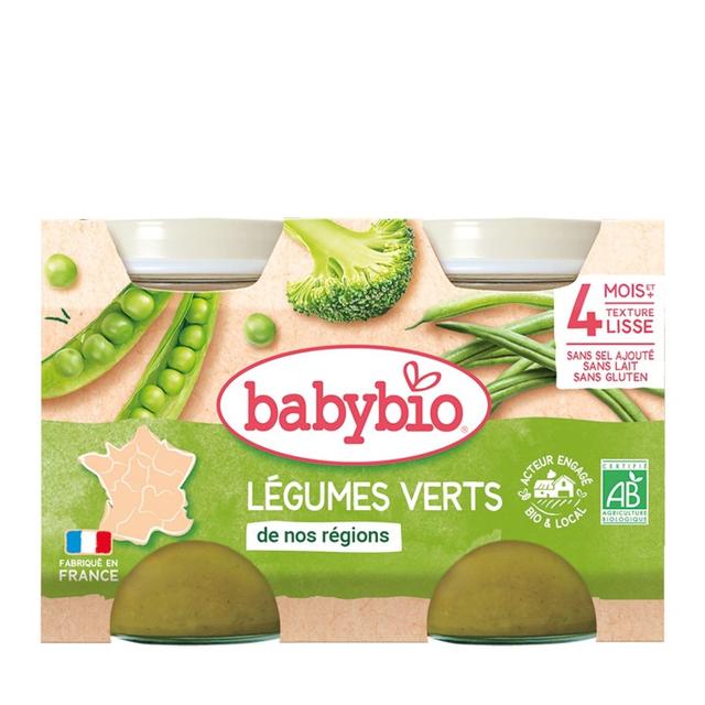 Babybio Légumes Verts dès 4mois 2 x 130g