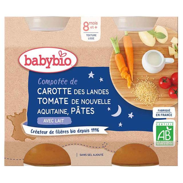 Petits pots Carotte Tomate & Pâtes 2 x 200g