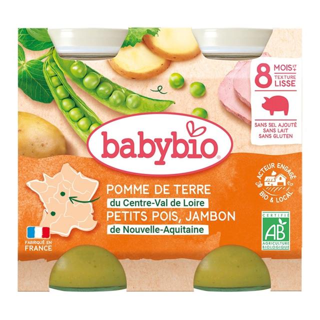 Petits pots Légumes Jambon 8 mois - 2 x 200g