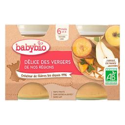 Petits pots Délice des vergers de France 6 mois 2x130g