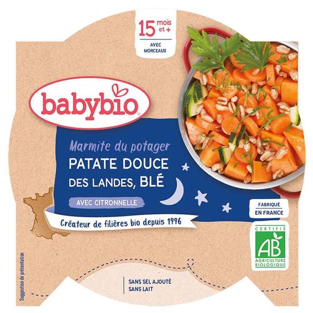 Assiette bonne nuit patates douces et blé 260g - Dès 15 mois