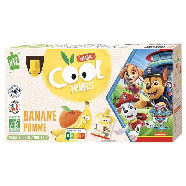 Compotes Cool fruits Pomme banane 12 x 90g