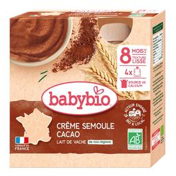 Gourdes Crème cacao semoule 4 x 90g - Dès 8 mois