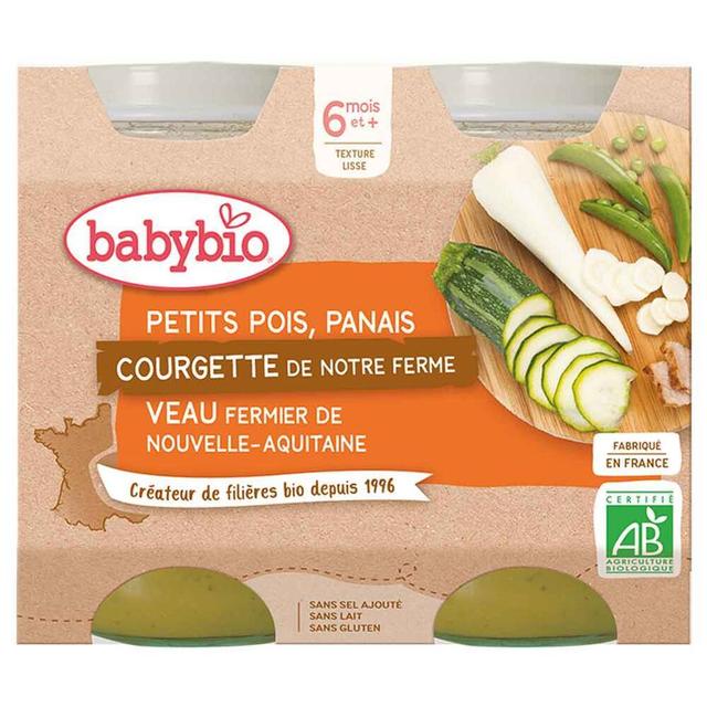 Petits pots petits pois panais courgette veau - 2x200g