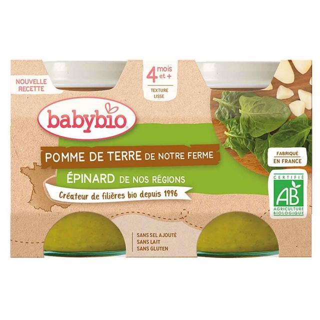 Petits pots Pomme de terre Epinards 2 x 130g - Dès 4 mois