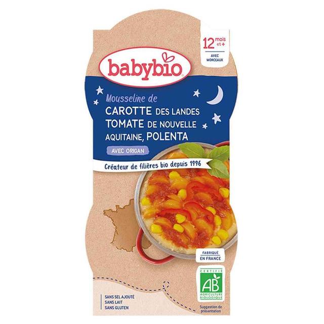 2 bols Carotte Tomate Polenta dès 12m 2 x 200g