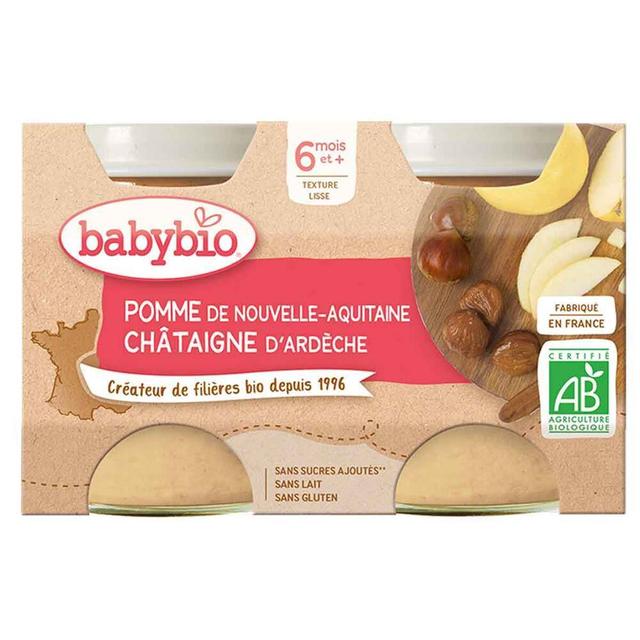 Petits pots Pomme Châtaigne d'Ardèche 2 x 130g - Dès 6 mois