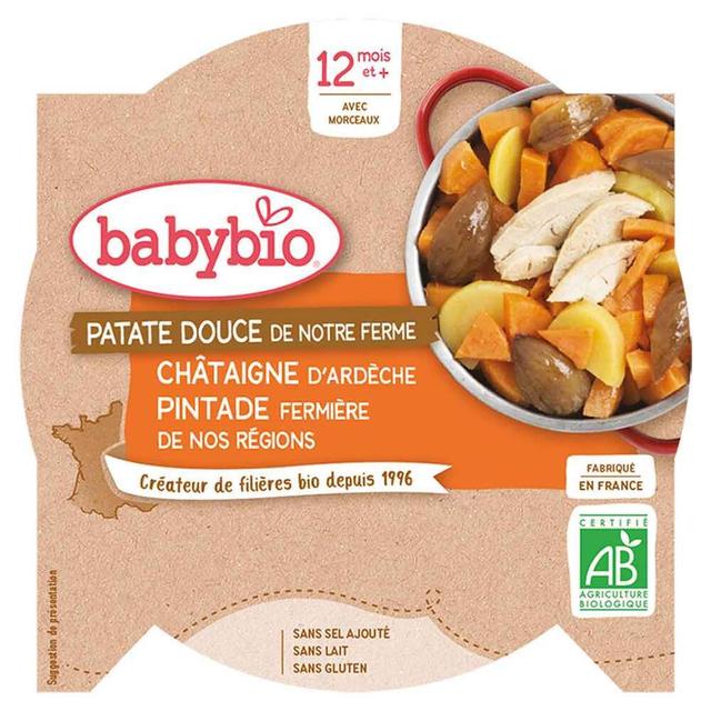 Assiette Patate douce, châtaigne et pintade fermière bio - 230