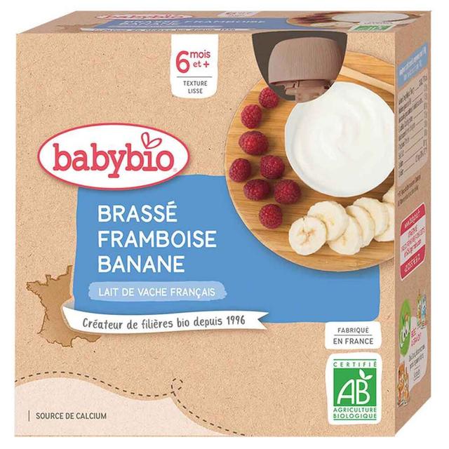 Gourde Brassé framboise banane 4 x 85g - dès 6 mois