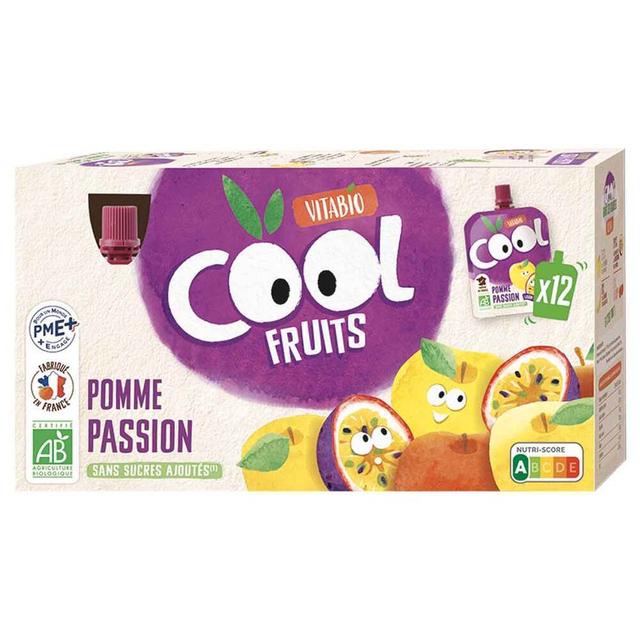 Compotes Cool fruits Pomme passion 12x90g