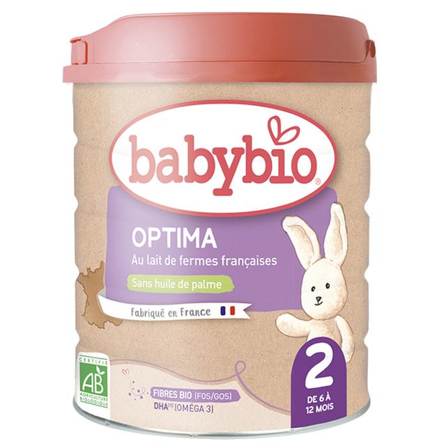 Optima 2 lait de suite bio 6-12 mois 800g