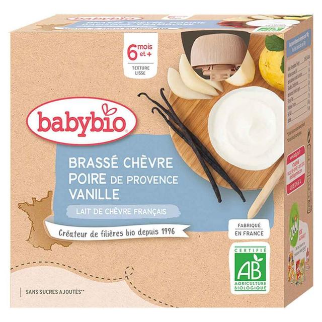 Brassé de Chèvre Poire de Provence Vanille dès 6 mois 4x85g