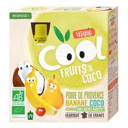 Cool Fruits Poire de Provence Banane lait de Coco Acérola 4x85g