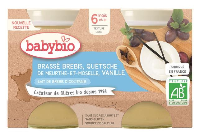 Brassé au lait de brebis quetsche vanille 2 x 130g