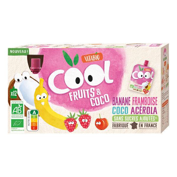 Compote Cool Fruits Ccoco Banane Framboise 12x85g