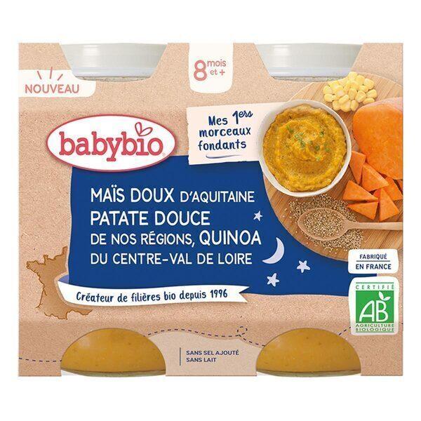 Petits pots maïs doux patate douce quinoa Dès 8 mois 2x200g