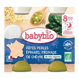 Petits pots pâtes épinard et fromage de chèvre Dès 8 mois 2x