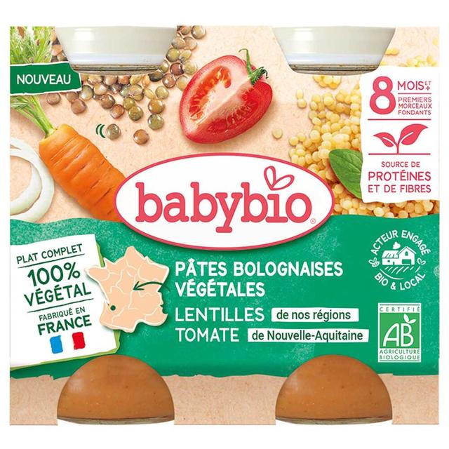 Pâtes bolognaises végétales - dès 8 mois 2x200g