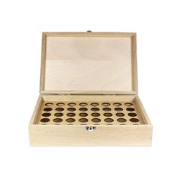 Boite en bois de rangement pour 40 flacons de 5 ou 10ml