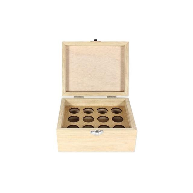 Boite en bois de rangement pour 12 flacons de 5 ou 10ml