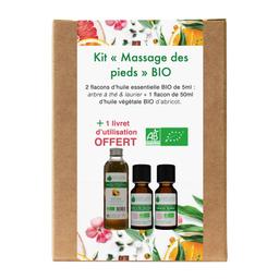 Kit « Massage Pieds » 2 Huiles essentielles & 1 Végétale Bio