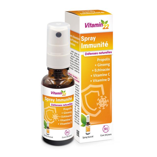 Immunité défenses naturelles - Réduit la fatigue - Spray 20ml