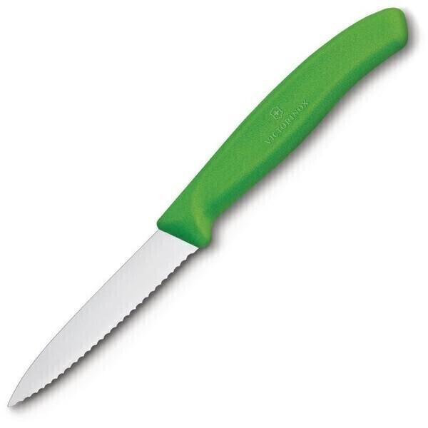 Couteau d'office professionnel denté vert - Victorinox - 8 cm