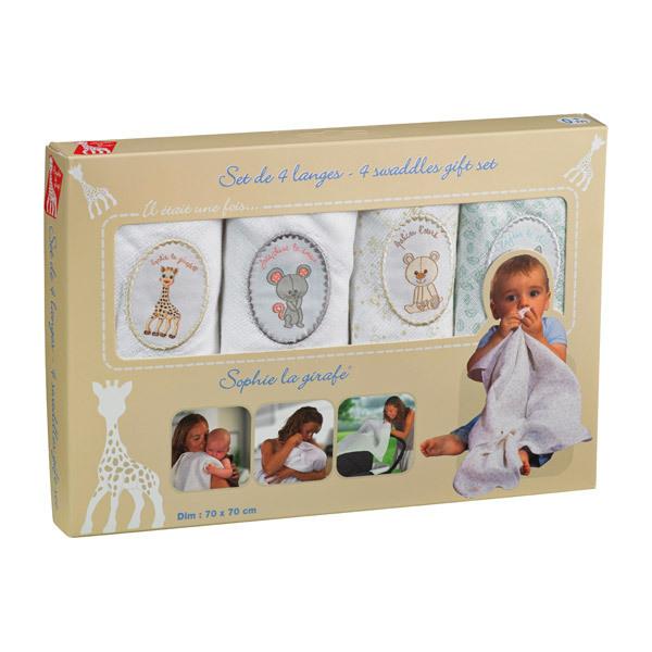 Coffret 4 langes brodés