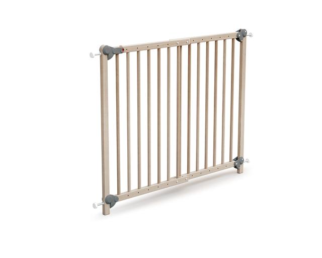 Barrière de sécurité bébé extensible en bois