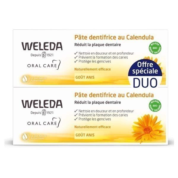 Lot de 2 Dentifrices Calendula Bio 75ml