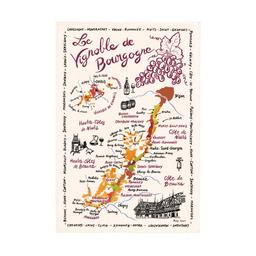 Torchon La Carte Des Bourgognes ecru 48 x 72 cm Winkler