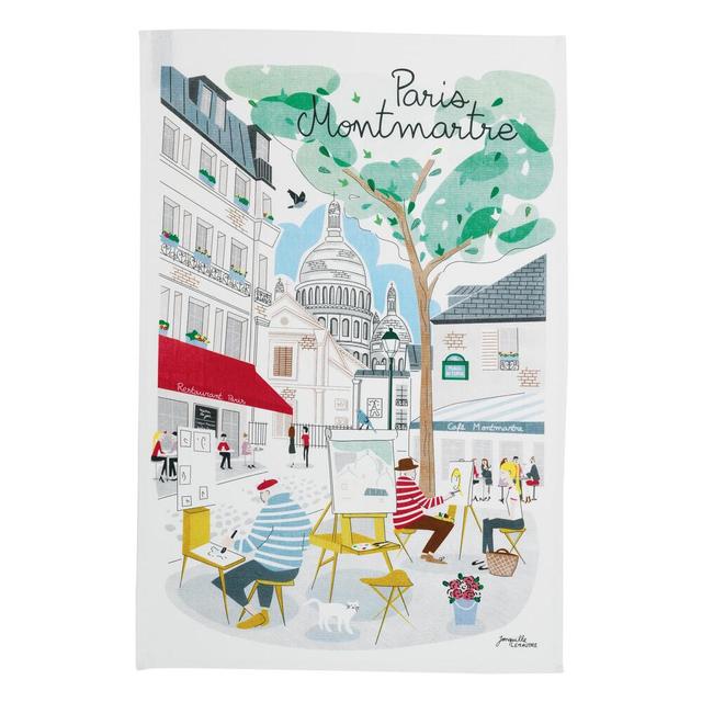 Torchon Paris Montmartre blanc 48 x 72 cm Winkler