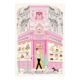 Torchon Imprimé Façade patisserie ecru 48 x 72 cm Winkler