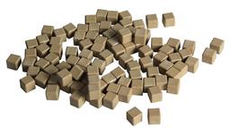 100 cubes unités en bois naturel base 10