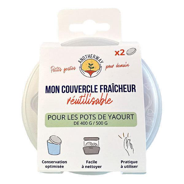 Lot de 2 couvercles fraicheur pour pots de yaourt