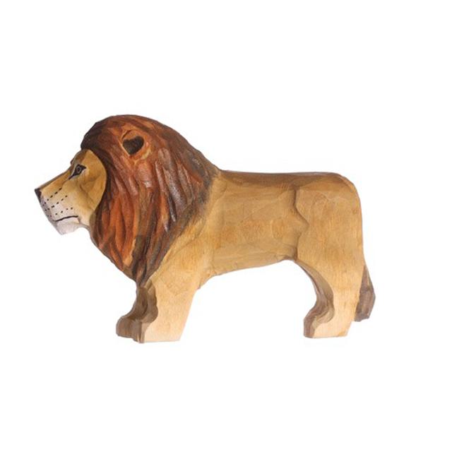 Figurine Lion en bois