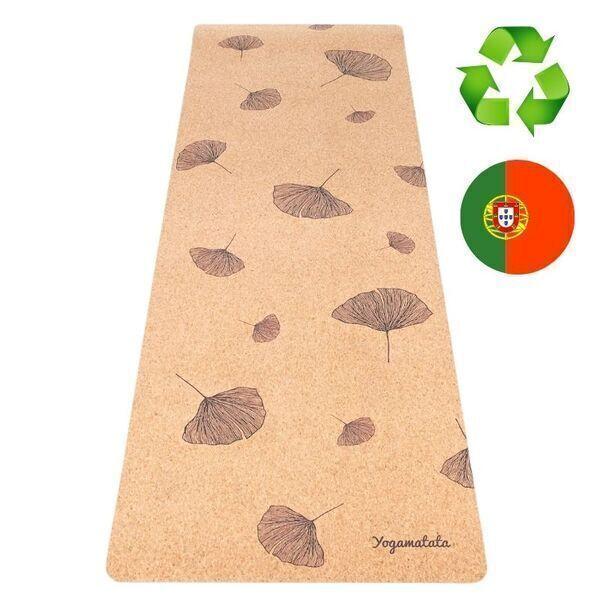 Tapis de yoga recyclé made in Portugal Ginkgo 6mm