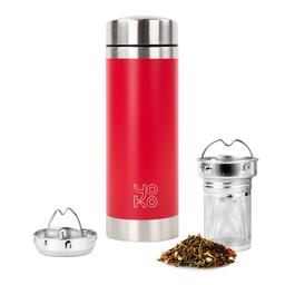 THEIERE ISOTHERME " LIBERTEA" 350 ML ROUGE ET INOX