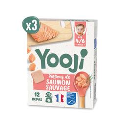 Yooji - Portions de saumon haché sauvage - 24 repas dès 4-6 mois