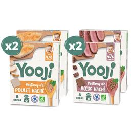 Lot x4 - poulet & boeuf bio - dès 4-6 mois - 4 x 80g