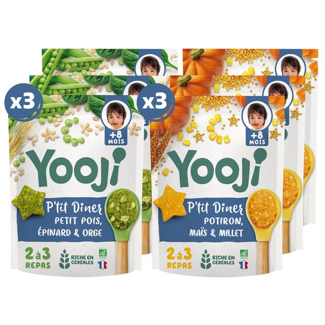 Lot x6 - P'tit dîner petit pois & potiron dès 8 mois - 6x300g