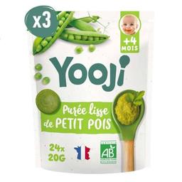 Purée lisse petit pois bio  12 repas bébé dès 4 mois