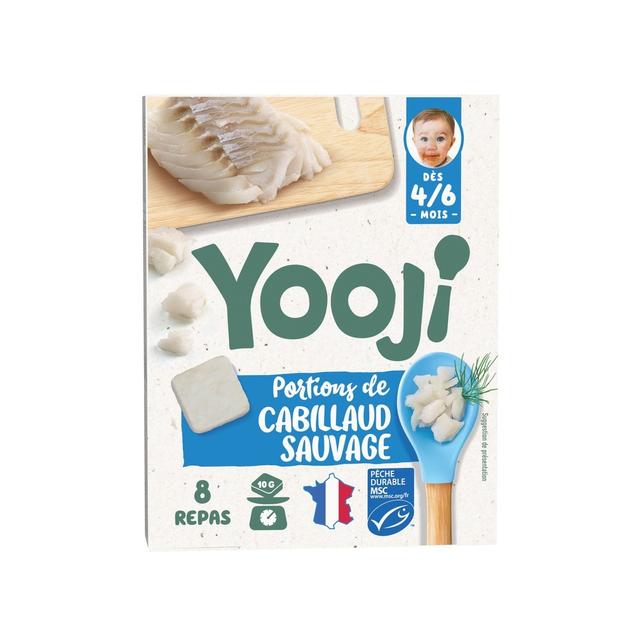 Yooji - Cabillaud MSC haché, cuit et surgelé - 8 galets de 10g