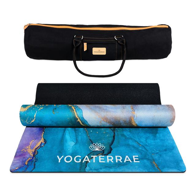 Tapis Yoga ANANDA ligne Confort Suédé-Caoutchouc naturel + Sac