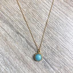 Collier Margaux Amazonite argent doré