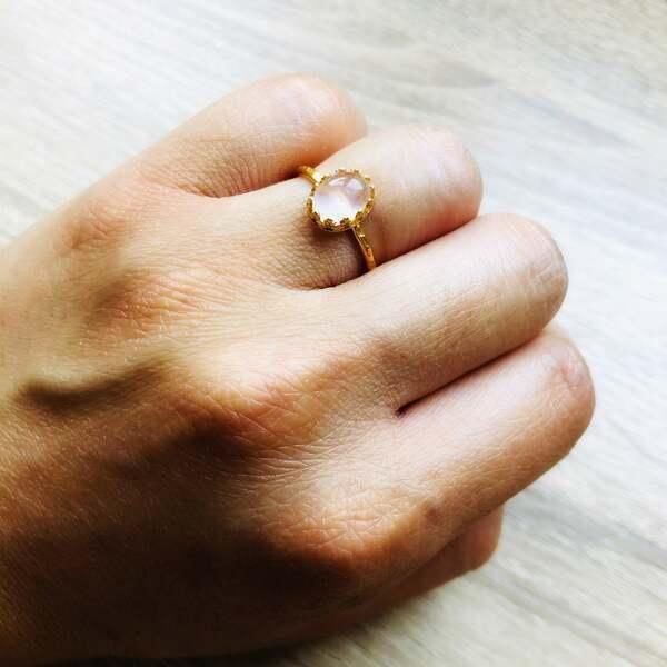 Bague Margaux Quartz rose Or