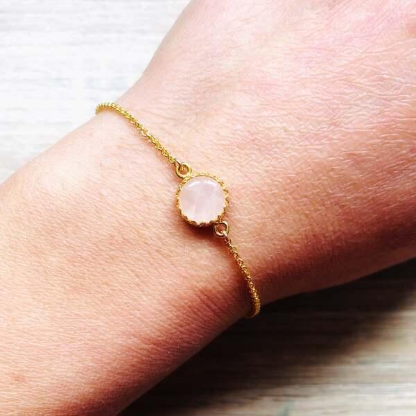 Bracelet Margaux Quartz rose Or