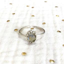 Bague Margaux Labradorite grise Argent