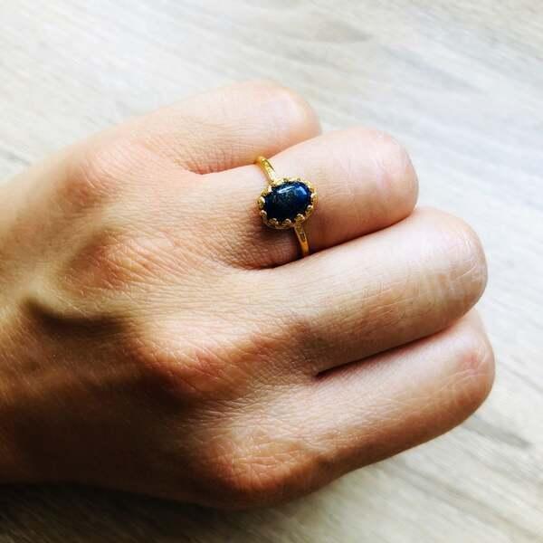 Bague Margaux Lapis Lazuli bleue Or