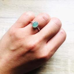 Bague Margaux Aventurine verte Argent